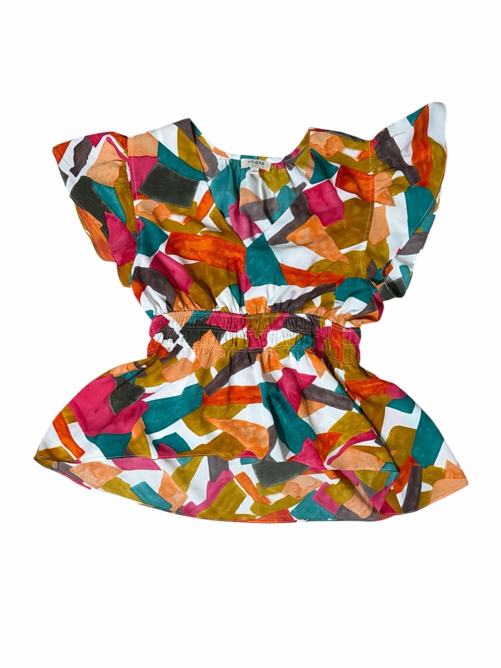 UMGEE Colorful Abstract Flutter Sleeve Short to Long